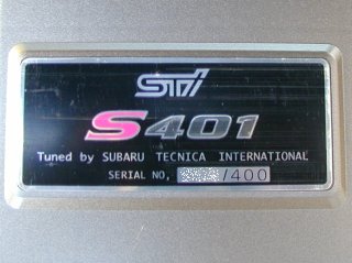 Serial Number Plate No. xxx/400